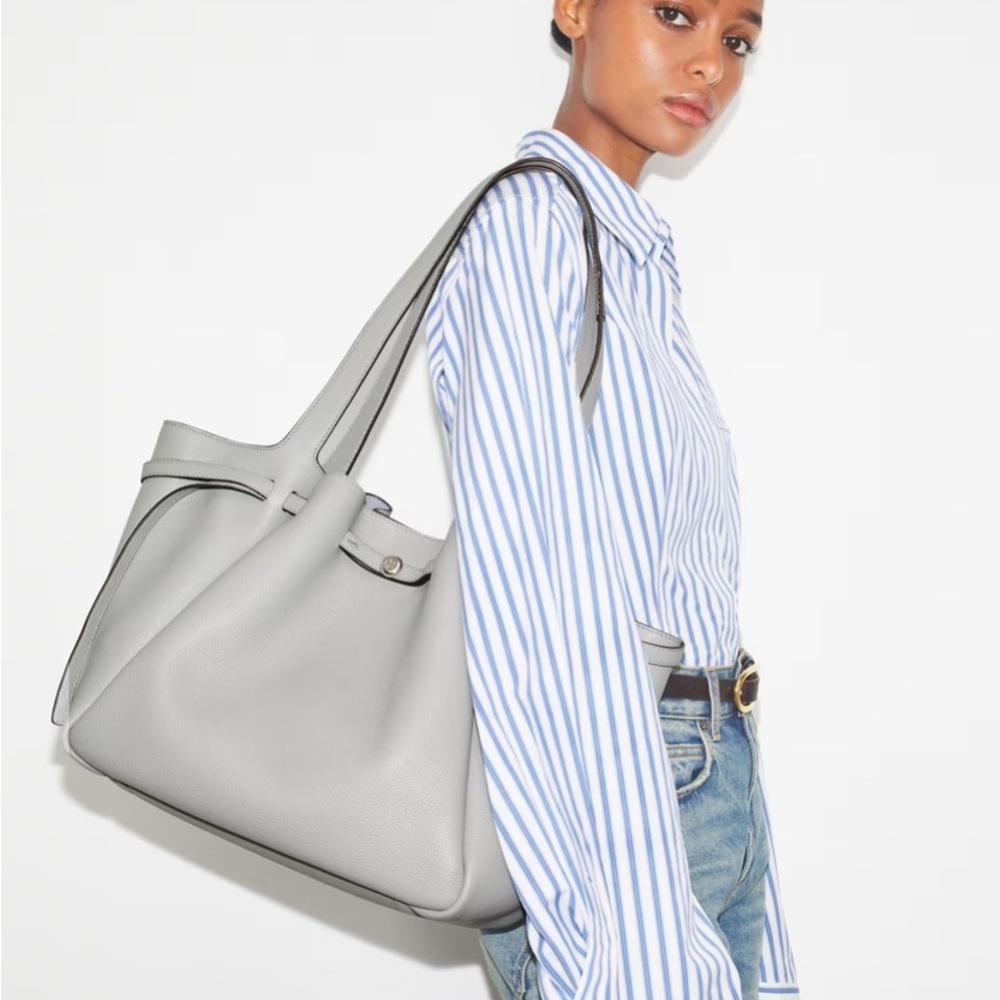Tory Burch Romy tote in Gray color